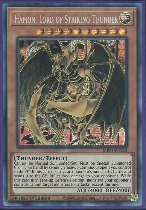 thientran MP21-EN253 Hamon, Lord of Striking Thunder – Prismatic Secret Rare