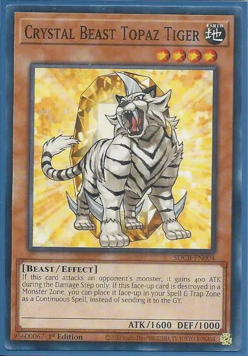 SDCB-EN004 Crystal Beast Topaz Tiger – Common