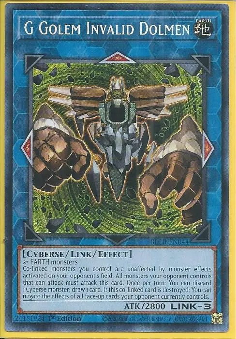 BLCR-EN044 G Golem Invalid Dolmen – Secret Rare