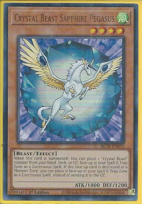 BLCR-EN053 Crystal Beast Sapphire Pegasus – Ultra Rare