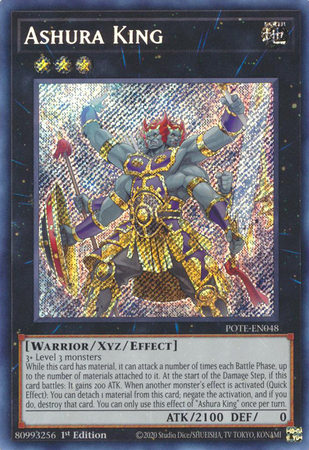 kduy POTE-EN048 - Ashura King - Secret Rare (damaged)