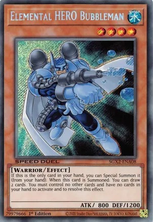 SGX2-ENA08 - Elemental HERO Bubbleman - Secret Rare
