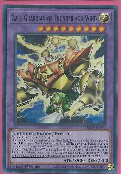 MAZE-EN004 Gate Guardian of Thunder and Wind – Super Rare