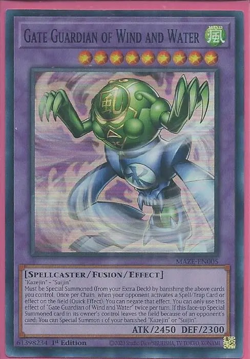 MAZE-EN005 Gate Guardian of Wind and Water – Super Rare