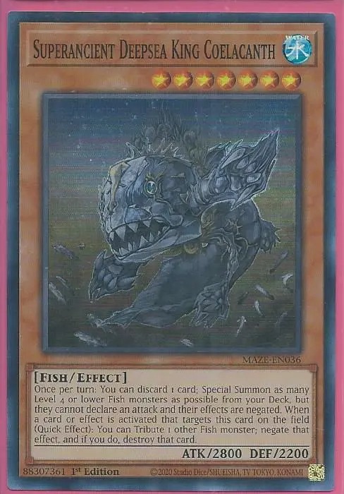 MAZE-EN036 Superancient Deepsea King Coelacanth – Super Rare