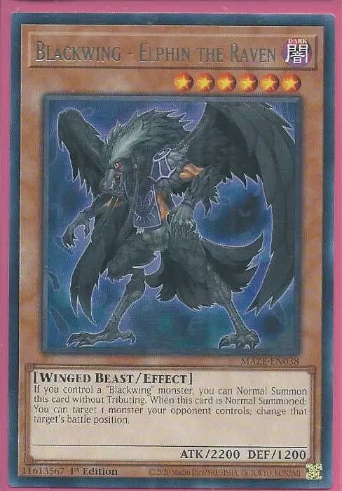 MAZE-EN038 Blackwing – Elphin the Raven – Rare