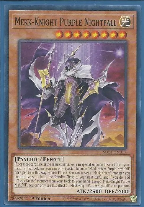 SDBT-EN017 Mekk-Knight Purple Nightfall – Common
