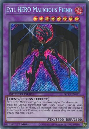 SGX3-ENA21 - Evil HERO Malicious Fiend - Secret Rare