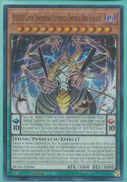 BLMR-EN046 D/D/D/D Super-Dimensional Sovereign Emperor Zero Paradox – Ultra Rare