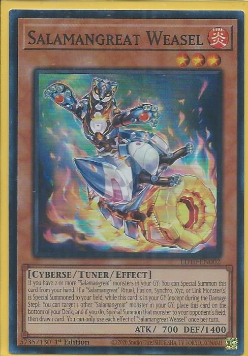 LD10-EN002 Salamangreat Weasel – Super Rare