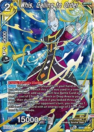 BT16-131 - Whis, Calling to Order - Realm of the Gods - Super Rare