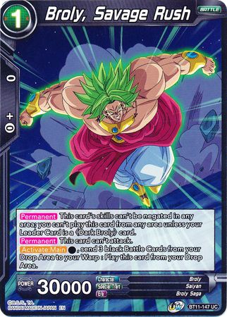 BT11-147 - Broly, Savage Rush - Uncommon