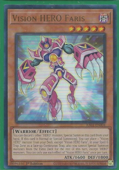 RA01-EN004U Vision HERO Faris – Ultra Rare
