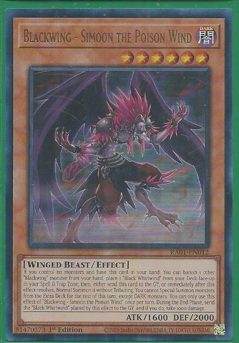 RA01-EN012U Blackwing – Simoon the Poison Wind – Ultra Rare