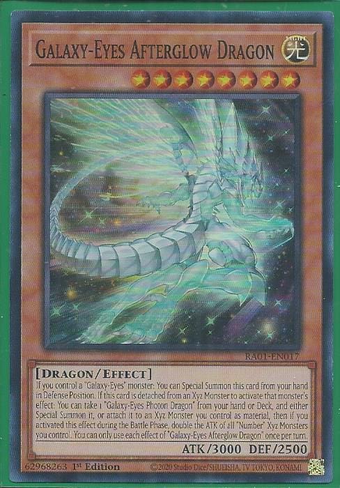 RA01-EN017 Galaxy-Eyes Afterglow Dragon – Super Rare