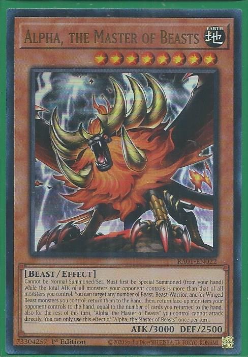 RA01-EN022U Alpha, the Master of Beasts – Ultra Rare