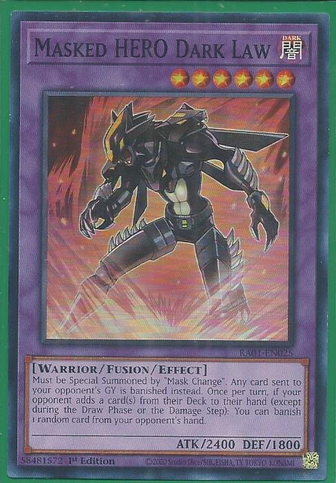 RA01-EN025 Masked HERO Dark Law – Super Rare