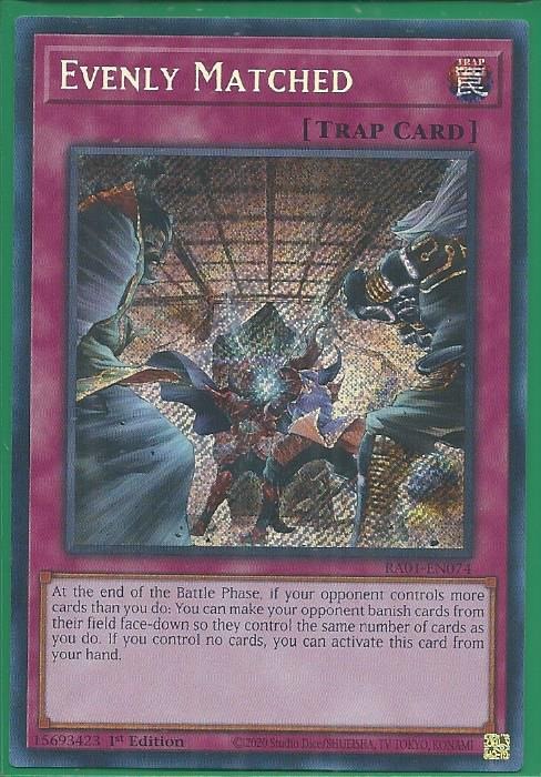 RA01-EN074S Evenly Matched – Secret Rare