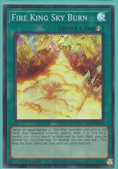 SR14-EN025 Fire King Sky Burn – Super Rare