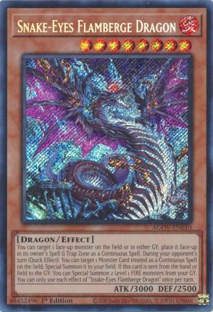 kaka AGOV-EN010 - Snake-Eyes Flamberge Dragon - Secret Rare 1st Edition