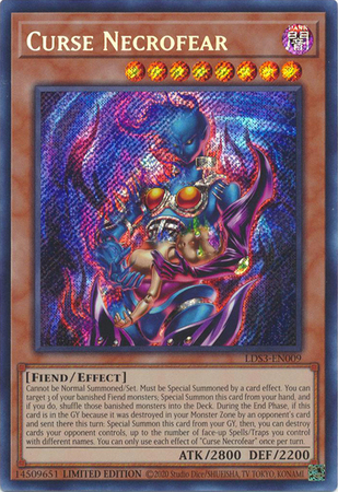 kaka LDS3-EN009 - Curse Necrofear - Secret Rare 1st Edition