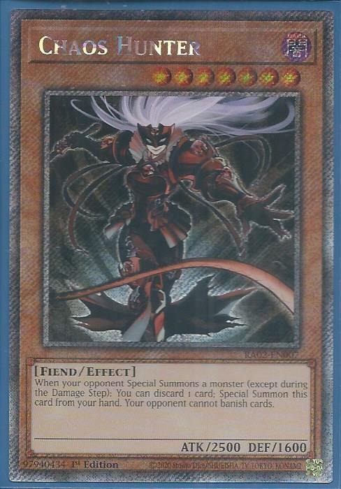RA02-EN007 Chaos Hunter – Platinum Secret Rare