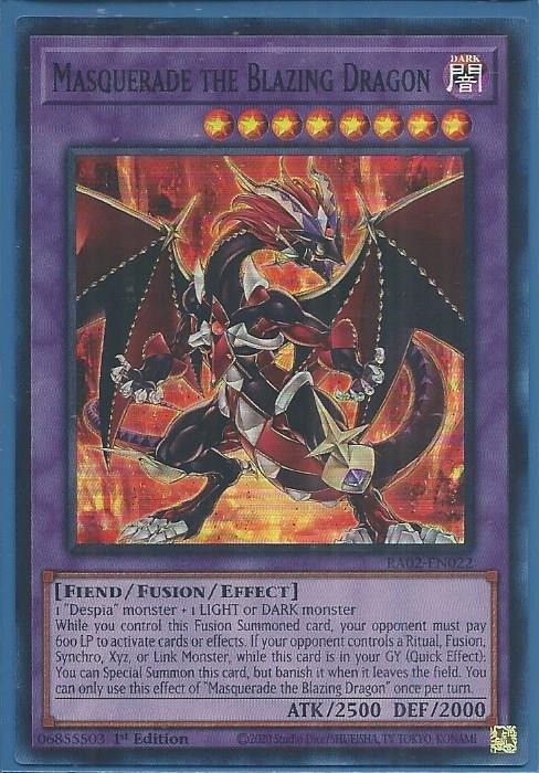 RA02-EN022 Masquerade the Blazing Dragon – Super Rare