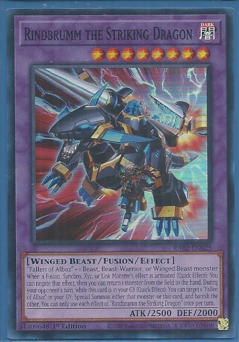 RA02-EN025 Rindbrumm the Striking Dragon – Super Rare