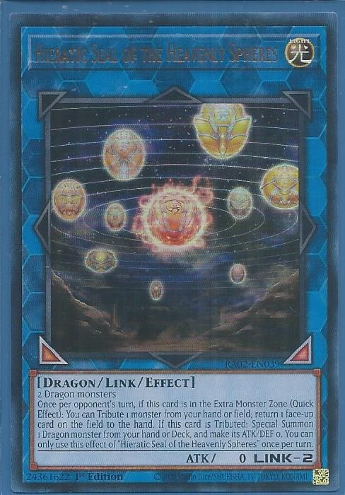 RA02-EN039 Hieratic Seal of the Heavenly Spheres – Ultra Rare