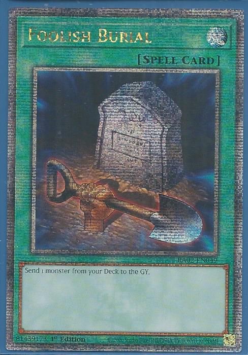 RA02-EN049 Foolish Burial – Quarter Century Secret Rare
