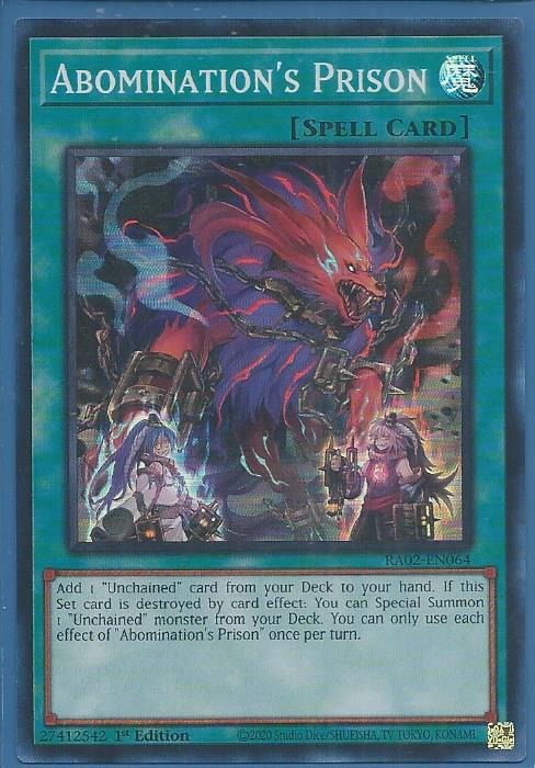 RA02-EN064 Abomination’s Prison – Super Rare
