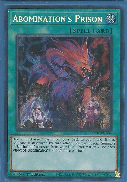RA02-EN064 Abomination’s Prison – Secret Rare