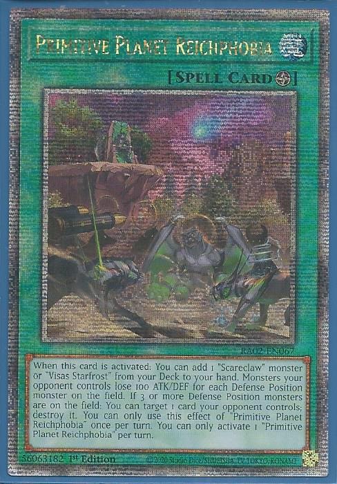 RA02-EN067 Primitive Planet Reichphobia – Quarter Century Secret Rare