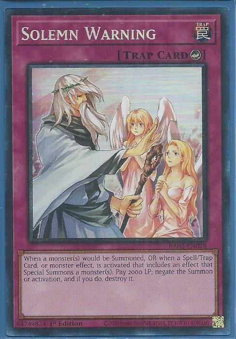 RA02-EN078 Solemn Warning – Collector Rare