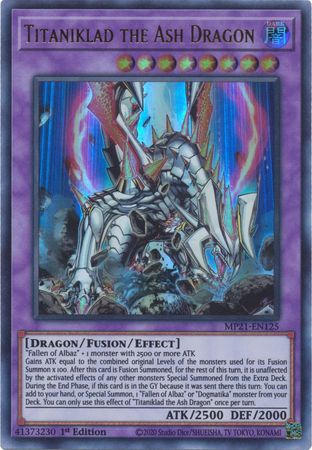 kaka MP21-EN125 - Titaniklad the Ash Dragon - Ultra Rare 1st Edition