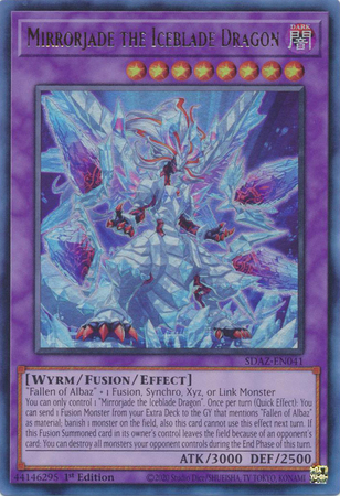 kaka SDAZ-EN041 - Mirrorjade the Iceblade Dragon - Ultra Rare 1st Edition