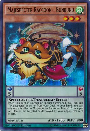 phx MP16-EN126 Majespecter Raccoon - Bunbuku - Ultra Rare