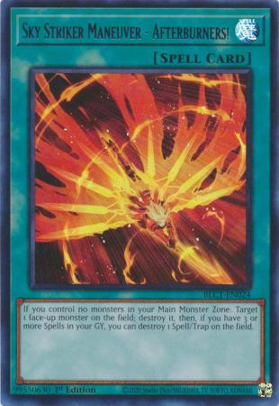 phx BLC1-EN024 - Sky Striker Maneuver - Afterburners! - Silver Ultra Rare - Xuất xứ USA