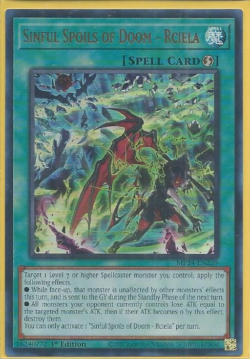 kp01 MP24-EN239 Sinful Spoils of Doom – Rciela – Ultra Rare