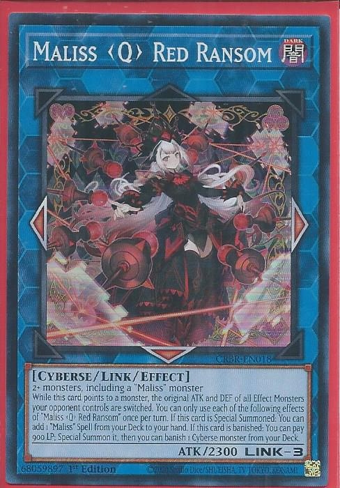 CRBR-EN018 Maliss Q Red Ransom – Super Rare
