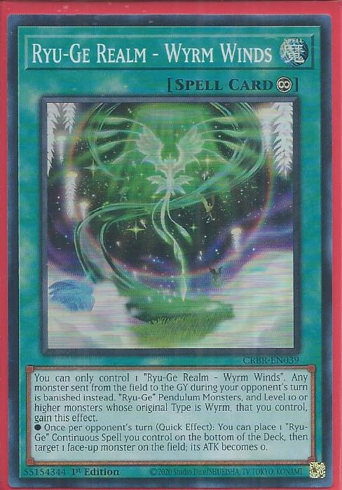 CRBR-EN039S Ryu-Ge Realm – Wyrm Winds – Super Rare