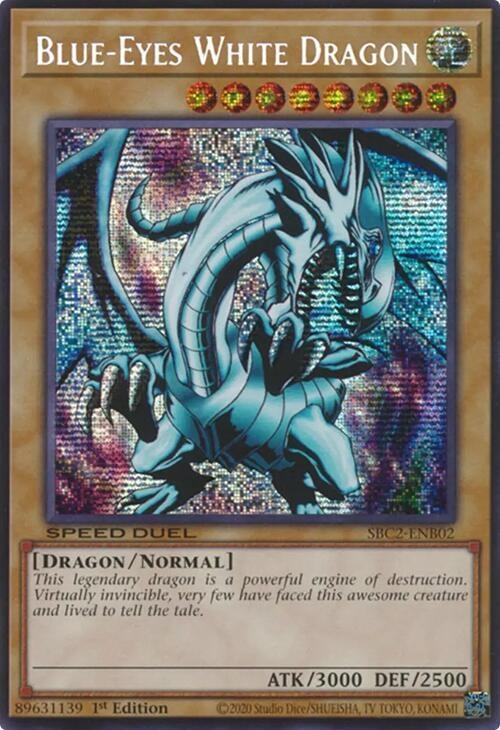 SBC2-ENB02 Blue-Eyes White Dragon - Prismatic Secret Rare - Hoa Kỳ USA
