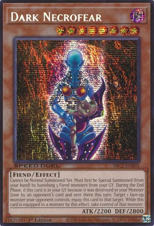 SBC2-ENE01 Dark Necrofear - Prismatic Secret Rare - Hoa Kỳ USA