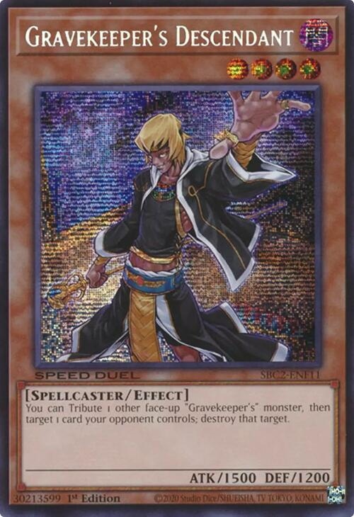 SBC2-ENF11 Gravekeeper's Descendant - Prismatic Secret Rare - Hoa Kỳ USA
