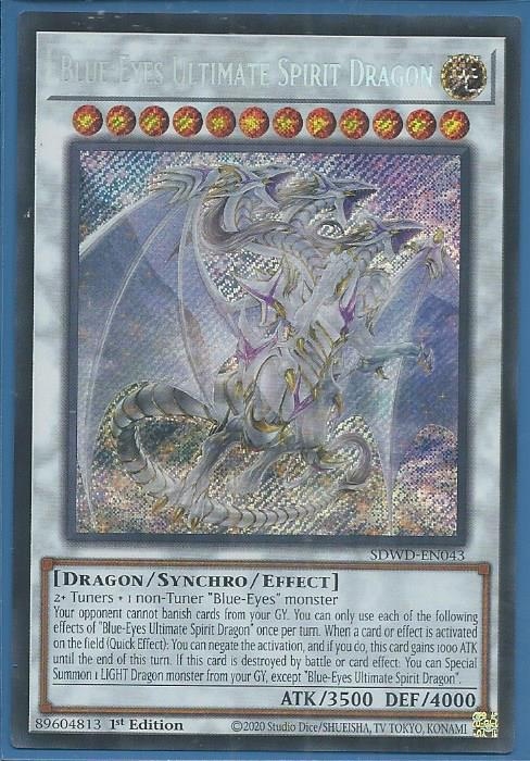 SDWD-EN043S Blue-Eyes Ultimate Spirit Dragon – Secret Rare