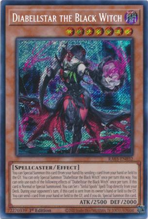 phx RA03-EN032 - Diabellstar the Black Witch - Secret Rare 1st Edition USA