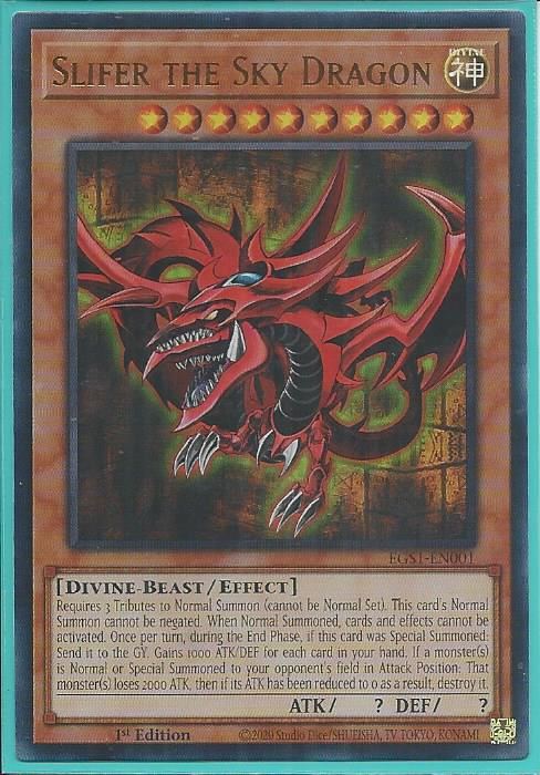 phx EGS1-EN001 Slifer the Sky Dragon – Ultra Rare - Vị thần Ai Cập xuất xứ USA