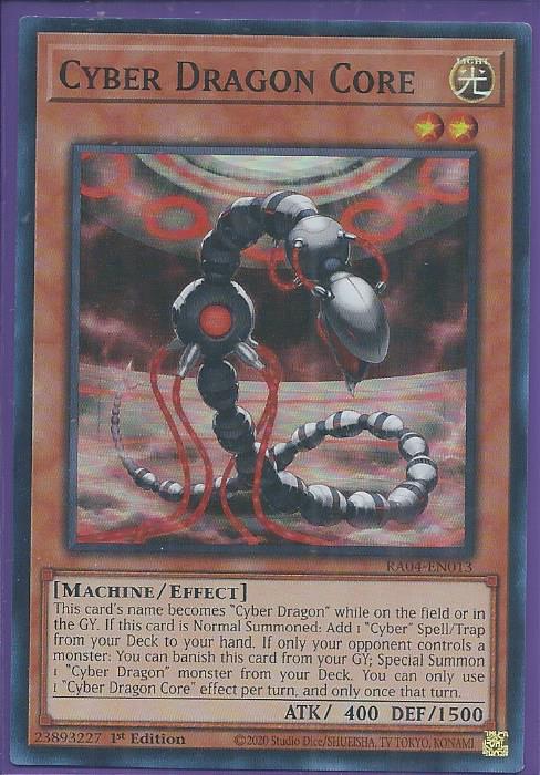 RA04-EN013 - Cyber Dragon Core - Super Rare 1st Edition