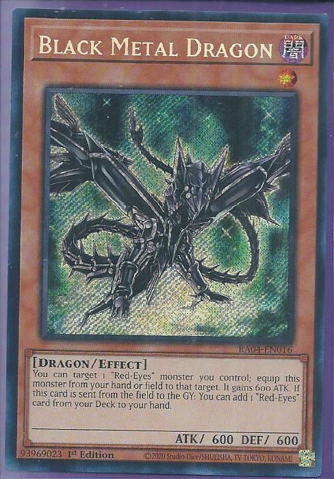 RA04-EN016 Black Metal Dragon – Secret Rare