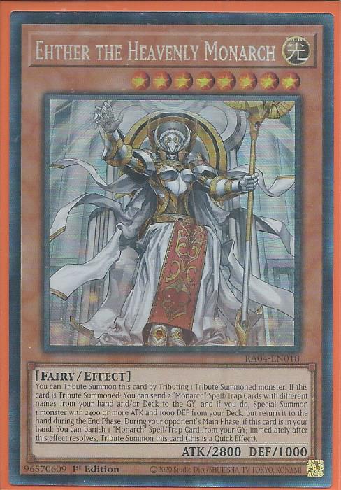 RA04-EN018 Ehther the Heavenly Monarch – Collector’s Rare